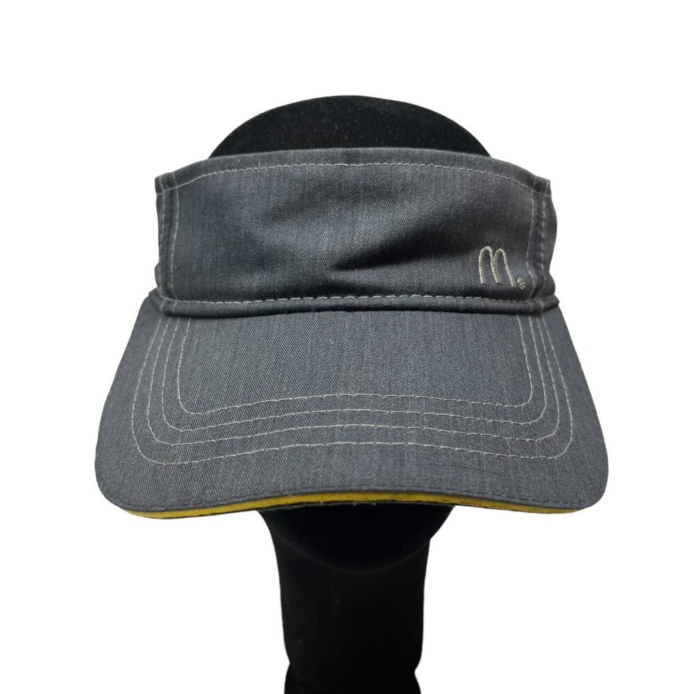 McDonald's Employee Visor Hat Costume Dress Up Gray Timeless Elements Fast Food